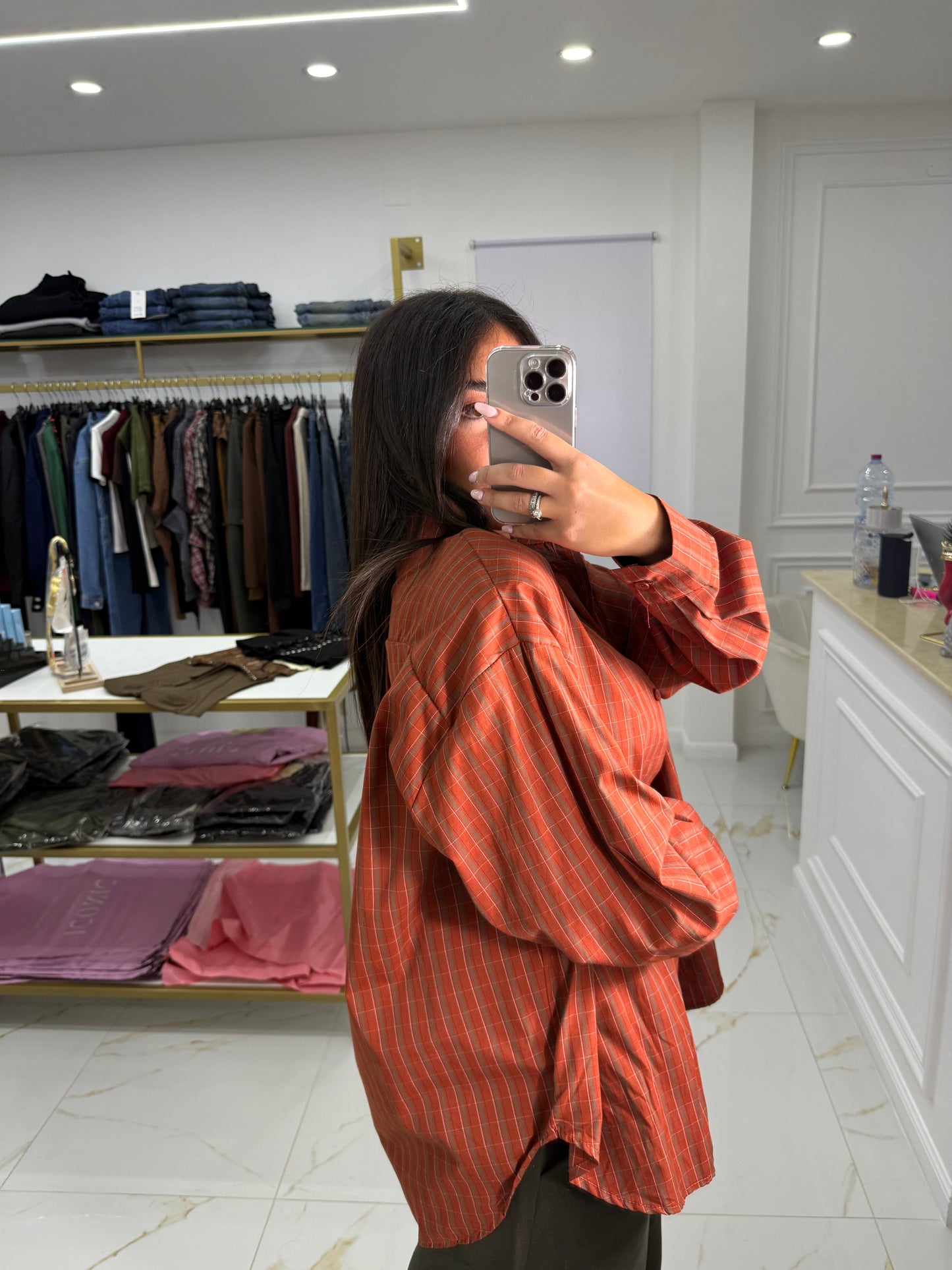 Camicia Quadri Ruggine