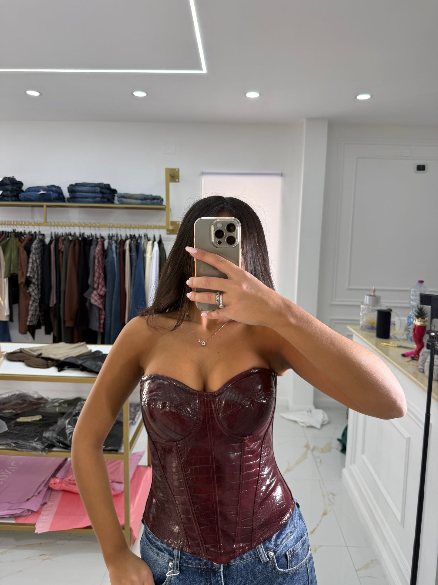 Corpetto Snake Bordeaux