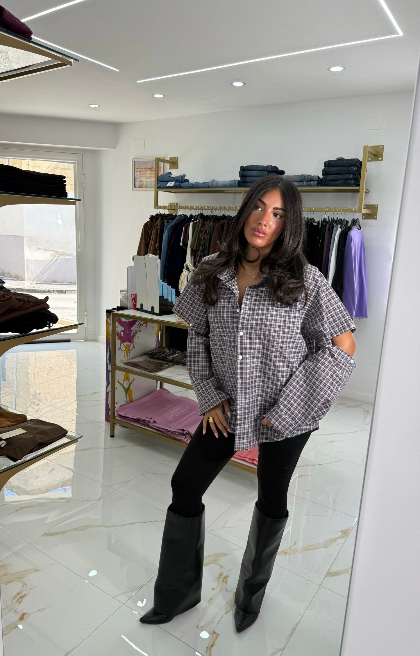 Camicia Quadri BlueBrown