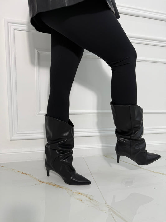 Stivale Ecopelle Gambale Medio