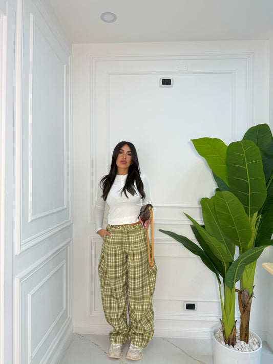 Pantalone balloon verde