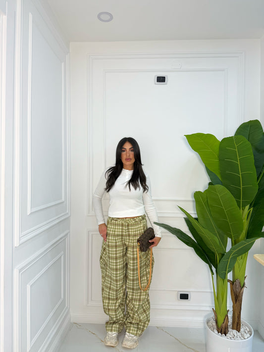 Pantalone balloon verde