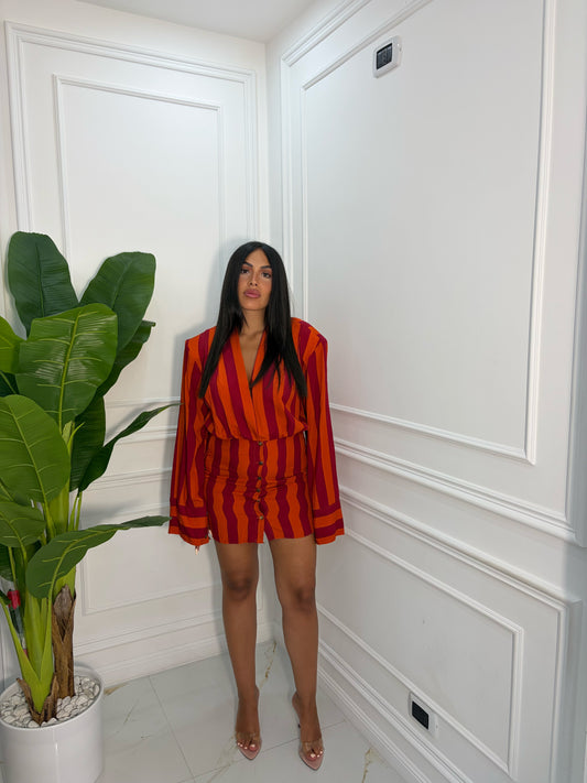 Dress Camicia Japan arancio/rosso