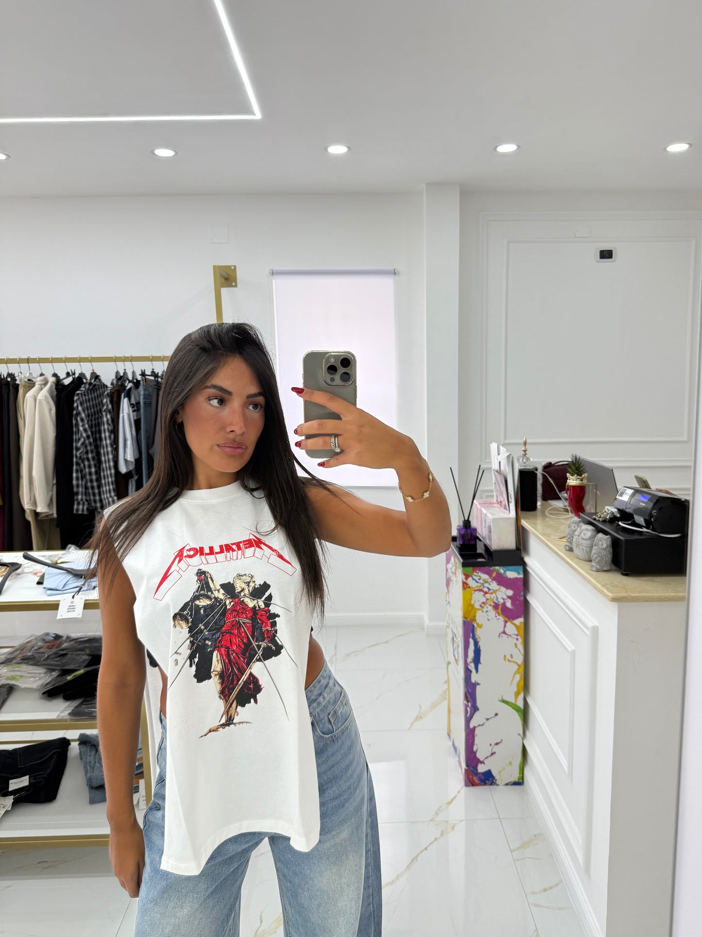 Metallica white Red