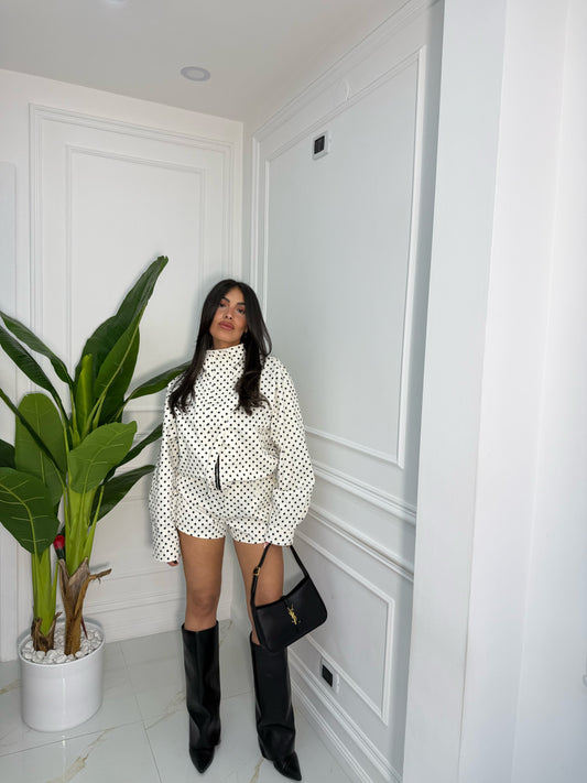 Coordinato Pois Black and white