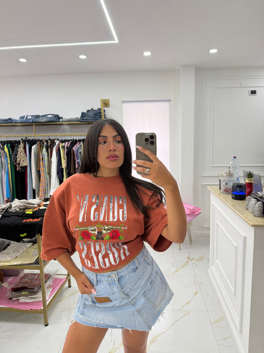 Shirt Cropped Gun’s Roses Coccio